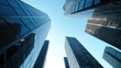 © Md - Modern Skyscrapers Against Blue Sky – Urban Architecture and Cityscape View