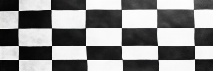 Fototapete - Bold graphic background featuring diagonal stripes and checkerboard pattern in contrasting black and white colors for artistic appeal