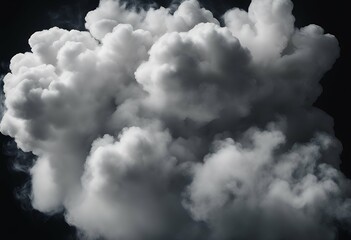 Wall Mural - smoke black white background cloud motion fire abstract mist vapour design cigarette air pollution s