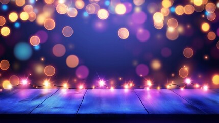 Wall Mural - Colorful bokeh lights create a festive atmosphere for celebration events