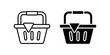 © Uswa KDT - Basket icon set. for mobile concept and web design on white background