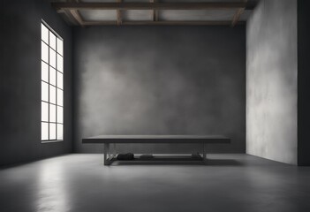 Wall Mural - style background concrete loft floor room display table used studio shelf wall products your perspec