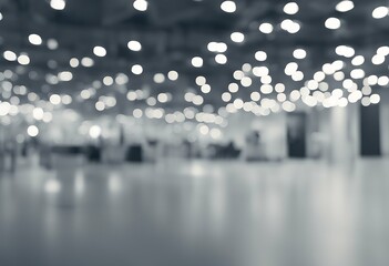 Wall Mural - bokeh blur abstract background modern motion gray lights your design office business white interior 