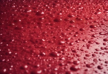 Wall Mural - pattern texture background wet red water droplet chemical surface refreshing dripped metallic splash