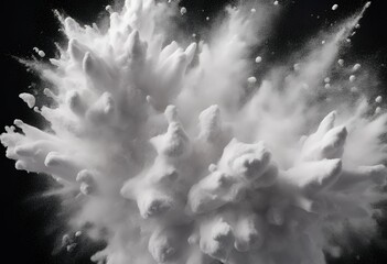 Wall Mural - white powder background black dust holi color isolated particles festival splash explosion gas splat