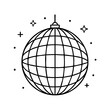 © Sayem - Disco Ball Line Art Illustration Nightclub Party Celebration Festive Design Graphic