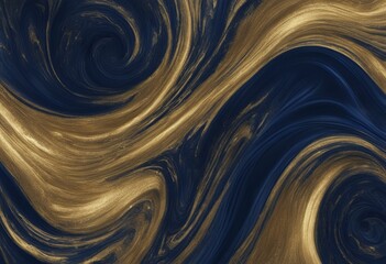 Wall Mural - gold powder colors navy swirls liquid luxurious wallpaper beautiful blue design colourful abstract c