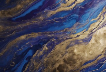 Wall Mural - background natural powder marble swirls luxury gold blue ocean abstract indigo texture style purple marbling material paper liquid design splash effect swirl water modern pattern graphic stone