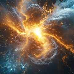 Wall Mural - abstract cosmic energy display