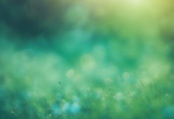 Wall Mural - bokeh green background natural blurred summer blue abstract texture defocused soft holiday bright bl