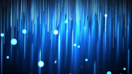 Futuristic abstract background with glowing lines and bokeh elements in blue