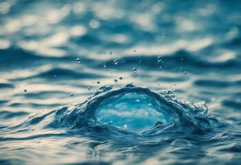 Wall Mural - surface splashes transparent waves shining colored ripples texture pattern background water bubbles 