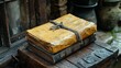 © Siti - Ancient Books Stacked on Old Wooden Table