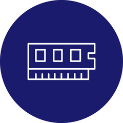 Ram Vector Line Circle Icon Design