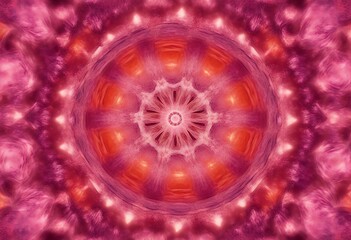 Wall Mural - kaleidoscope background red pink abstract orange striking futuristic digital colourful many-coloured