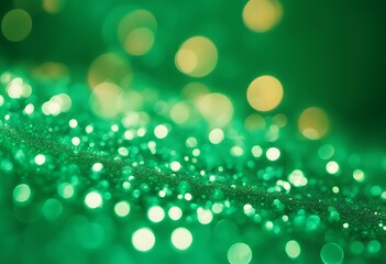 Wall Mural - bokeh abstract green sparkle background emerald shiny graphic luxury glistering holiday celebrate winter christmas shine glamour water magic pattern sea ireland wallpaper shimmer spark colours
