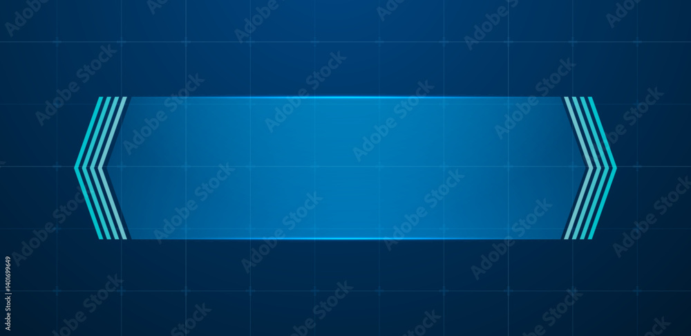 Technology box or futuristic callout title banner and digital frame ...