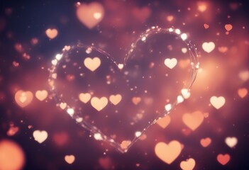 Wall Mural - valentine night love sky shapes background heart day s design beautiful landscape retro pattern natu