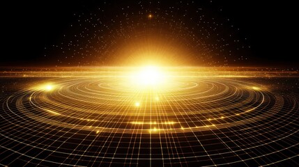 Wall Mural - golden galactic platform