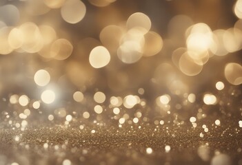 Wall Mural - background lights focused glitter gold silver vintage exciting luxury cosmic dust retro christmas fi