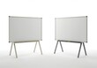 © Laki - Two whiteboards are standing side by side in a bright studio with a white background and gray legs
