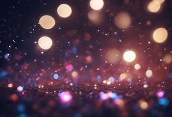 Wall Mural - texture dark abstract glitter lights background glamour bright bokeh glow magical cosmic light disco