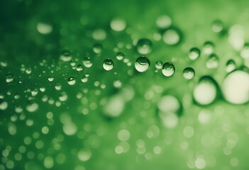 Wall Mural - cool background fresh droplets green water texture pure illustration grey blue nature raindrop metal
