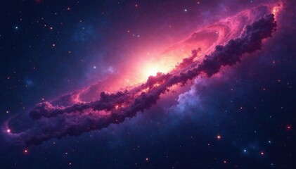 Galactic View with Sparkling Stars and Dusty Nebulae, cosmic dust, stellar scene, astronomy