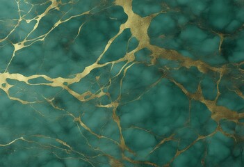 Wall Mural - texture veins gold green marble textured detail tile background pattern wallpaper natural stone wall surface light floor modern smooth dark construction decor vein shiny vintage material deluxe