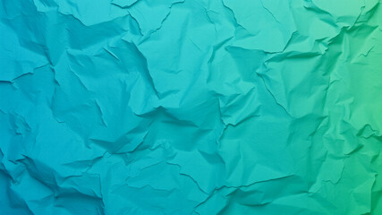 Canvas Print - vibrant teal crumpled paper texture background
