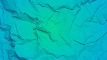 Canvas Print - vibrant teal crumpled paper texture background