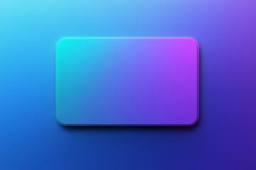 Wall Mural -  Blue and Cyan Gradient Background – Minimalist Vector Illustration with White Border, Soft Edges, Abstract Depth Effect, High-Resolution Flat Design, Perfect for UI, Social Media, and Web Element