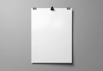 Wall Mural - Paper A4 photo mockup. Empty paper photo mockup with clipping path
