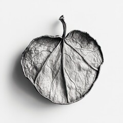 Wall Mural - dramatic monochrome leaf texture serene botanical closeup with natural organic details and intricate