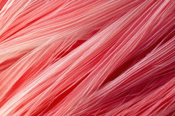 Leinwandbilder - Macro close-up reveals intricate details of linear red muscle fibers in biological structure