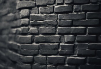 Wall Mural - wall brick concrete texture black background architecture decoration floor design indoor masonry aged home light dark grunge block construction abstract detail dirty old broken empty grey art bright