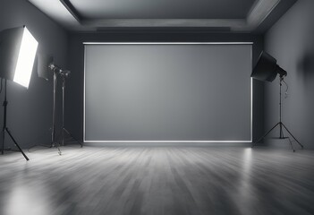 Wall Mural - illustration spotlight studio abstract empty product display 3d room gradient background used your g
