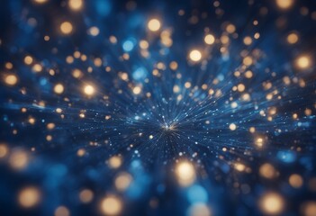 Wall Mural - interstellar fiber blue optics glowing travel ray of network bokeh cyberspace media concept optic gl