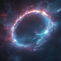 Wall Mural - luminous cosmic ring nebulae