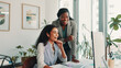© Clayton Daniels/peopleimages.com - Teamwork, business people and women with computer, funny and help with conversation, publishing and joke. Employees, laughing or mentor in workplace, online humor or female empowerment with email