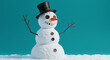 © Yuto - Teal Dream Snowman AI Generated