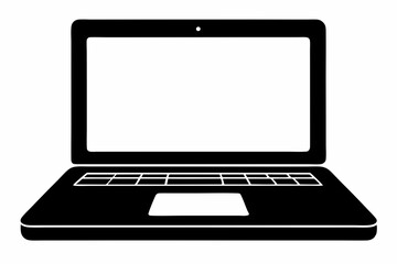 laptop silhouette vector illustration