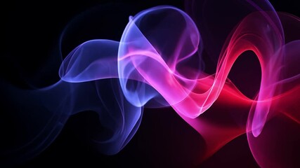 Wall Mural - Colorful Abstract Waves Forming a Glowing Heart Shape