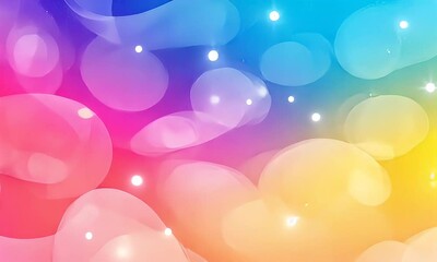 Wall Mural - Colorful Abstract Background With Soft Bokeh Circles And Fluid Gradient Patterns Creating A Dreamy Atmosphere