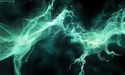 Wall Mural - Dynamic Abstract Visualization of a Cosmic Nebula with Ethereal Glow and Stunning Energy Patterns in Outer Space