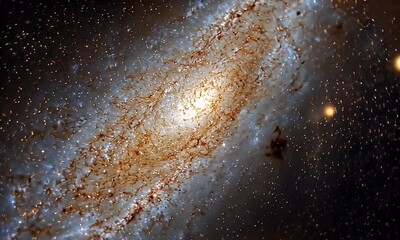 Wall Mural - Stunning Spiral Galaxy Displaying Bright Stars and Celestial Beauty in the Vastness of Space