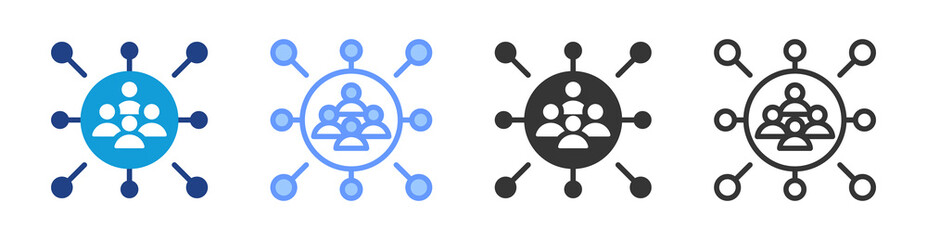Fototapete - Talent Pool icon set multiple style collection