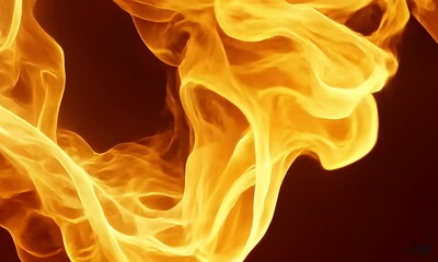 Wall Mural - Abstract Fiery Flames Dancing Gracefully with Ethereal Glow Forming Mesmerizing Patterns in a Dark Background