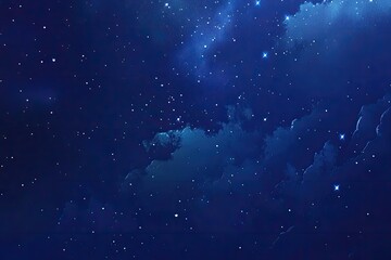 Wall Mural - A starry night sky with clouds