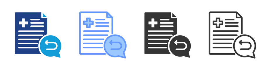 Fototapete - Follow Up icon set multiple style collection